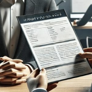 Pessoa recebendo análise de crédito